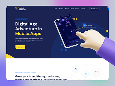 Digital Awesome: Digital Agency Landing page agency clean design graphic design landing page ui website