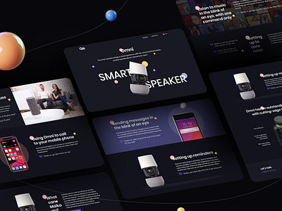Omni: Smart speaker website agency creative design landing page ui uiux website
