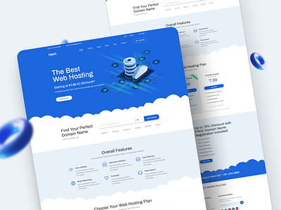 Hami: The web hosting website agency clean creative design landing page ui website