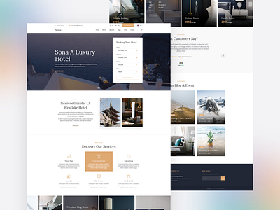 Hotel Booking Landing Page booking clean design hotel hotel booking landing page resort ui web website