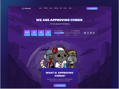 ICOLand: NFT landing page