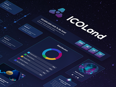 ICO Land - Crypto Currency Website aesthetic crypto design graphic design landing page nft ui ui ux website