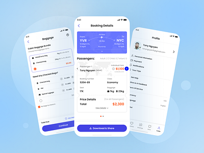 Flight Ticket Booking Mobile App app application booking branding clean flight mobile app ticket ui ui ux