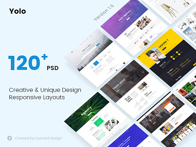 Yolo | Responsive Multi-Purpose PSD Template agency blog business clean construction corporate creative ecommerce education minimal portfolio psd