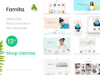 Famita | Minimalist WooCommerce Psd Template clean creative fashion furniture minimal modern multipurpose one page parallax shop store unique