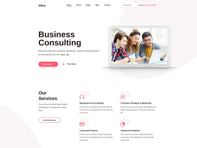 Vitex Business agency consulting creative design finance finance business modern web