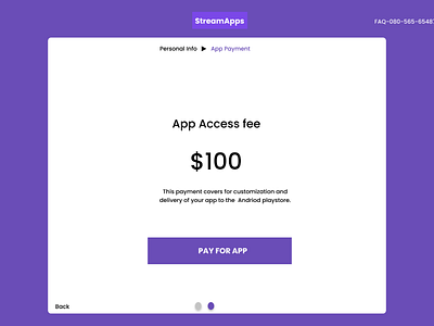 Signup / payment page