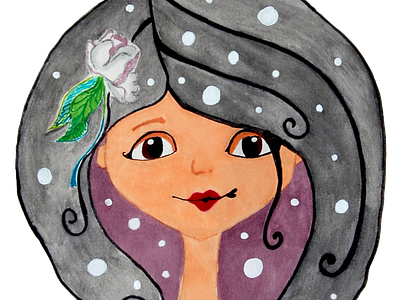 Mushroom girl adobe illustrator advertising brand brand identity face illustration logo stamp style