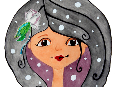 Mushroom girl adobe illustrator advertising brand brand identity face illustration logo stamp style