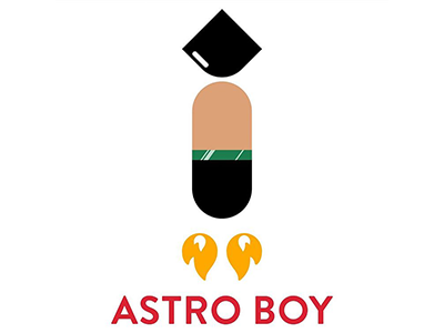 Astro Boy Flat Art branding design flat flatdesign graphic idenity illustration logo logodesign vector