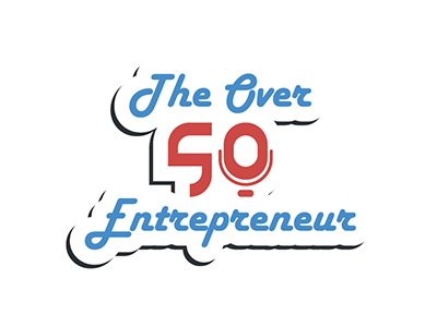 The Over 50 Entrepreneur Logo Design branding design flat graphic idenity illustration logo logodesign vector