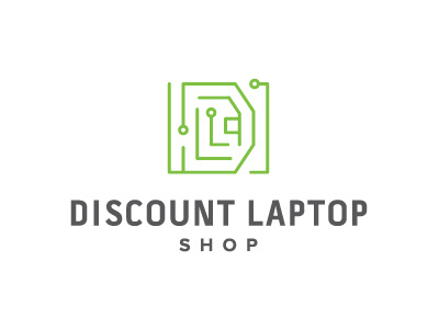 Discount Laptop Shop branding computer fervor laptop logo