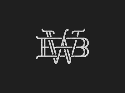 Bow & Wave black and white debut graphic design icon logo monogram