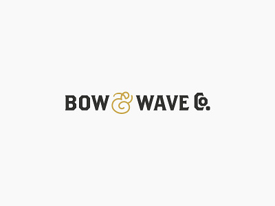 Bow & Wave Logo ampersand black and white graphic design logo