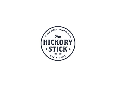 The Hickory Stick letters logo logo design logoplace treatment type