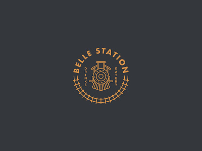 Belle Station variation badge logo design logosystem symbol typography