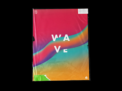 Wave Poster futura bold gradient graphic design mockup poster a day poster design print design typography vibrant colors wave