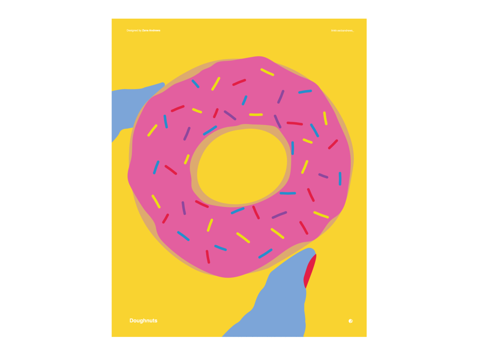 Doughnuts Poster design doughnuts flat illustration food graphic design icon design illustration poster design print design vibrant colors