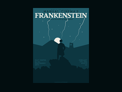 Frankenstein Poster frankenstein graphic design movie poster poster design print design screenprint typography