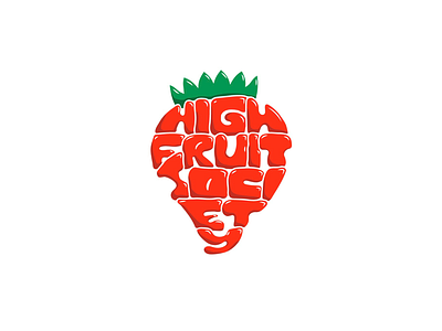 Strawberry Lettering fruit graphic design icon design illustration lettering print design strawberry t shirt design