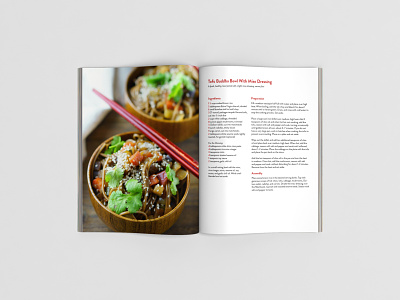 Tofu Bowl Recipe cookbook design graphic design indesign page design print design recipe typography