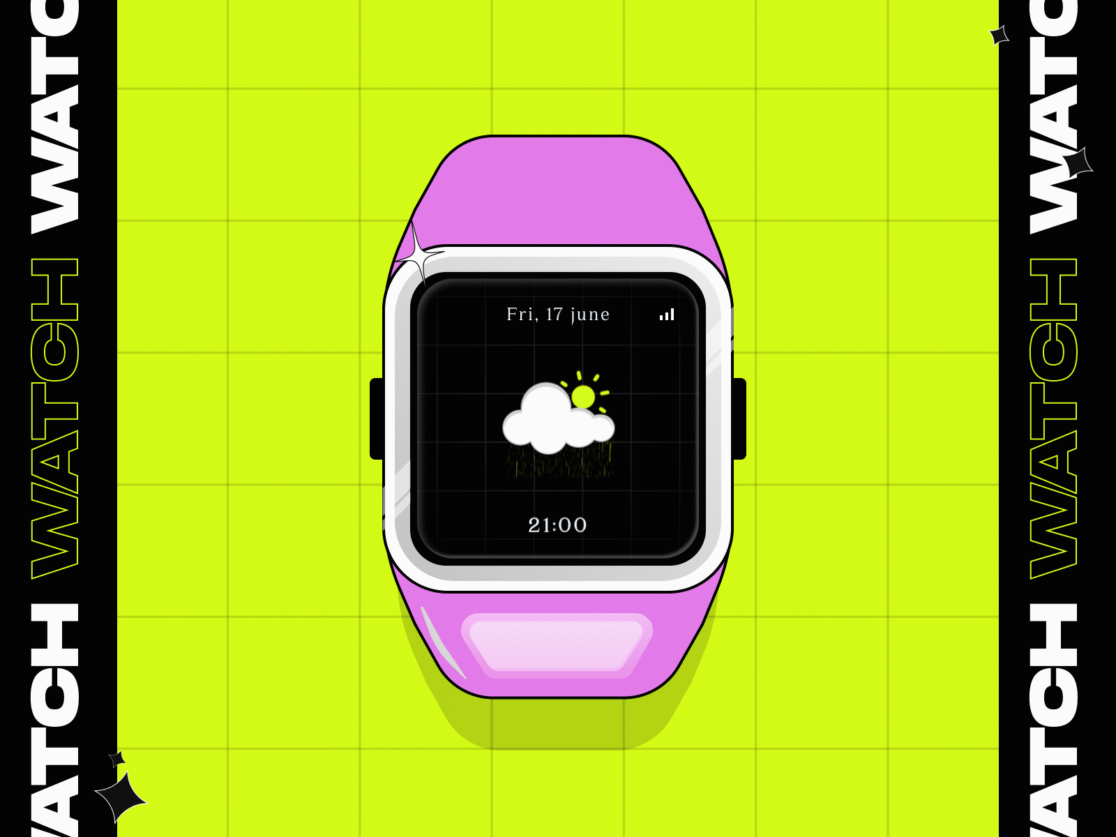 Watch - Home Features animation features heartr rate home neopop notification ui ux watch weather