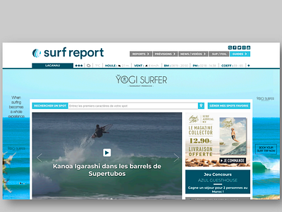 Wallpaper Surf-report.com 2019 -The Yogi Surfer design ecommerce marketing minimal wallpaper web web design