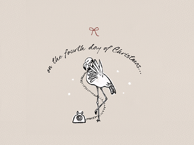 12 Days of Christmas - Day 4 12 days of christmas 4 calling birds branding christmas day 4 design graphic design happy holidays holiday holidays illustration logo painting procreate sketch