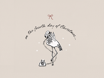 12 Days of Christmas - Day 4 12 days of christmas 4 calling birds branding christmas day 4 design graphic design happy holidays holiday holidays illustration logo painting procreate sketch
