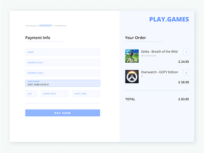 002 checkout form desktop form payment ui