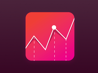 005 app app icon daily ui dashboard finance gradient graph icon ios iphone mobile
