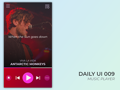 009 app daily ui mobile music music player ui