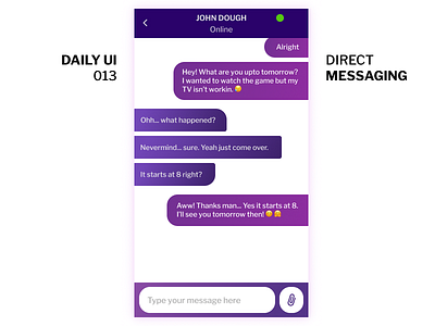 013 app daily ui messaging mobile purple