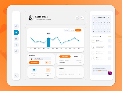 Job Dashboard Concept UI appdesign application concept concept design design illustration ui ux web