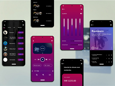 UI Design || Music App android app appdesign application design illustration ios app music app music player typography ui ux