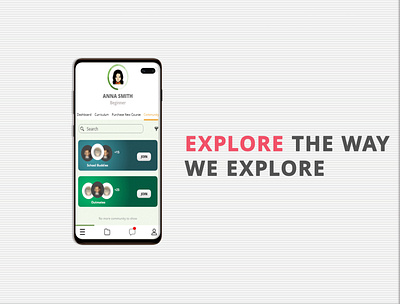 Explore The UI android app branding education app illustration ios app ui