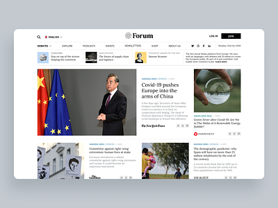 Forum - landing page