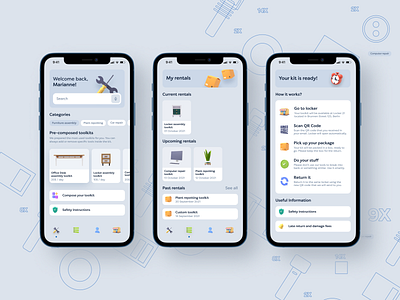 Homely - toolkit rent app ante babic berlin blue design freelance desiger mobile mobile design mobileapp open productdesign rent toolkit ui uidesign ux uxdesign