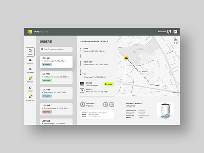 DOKS Logistics management dashboard