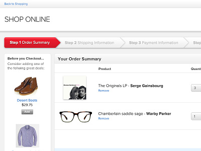 Order Summary Checkout catalog checkout e commerce order products shopping summary ui ux