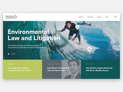 Environmental Law Firm I desktop interface landing page ui ux web web design
