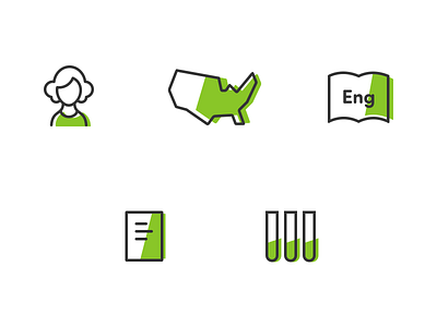 DNA Research Icons brand dna green iconography icons minimal outline rebrand research stroke