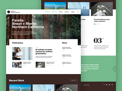 Northern California hero homepage landing page redwoods ui ux webdesign website