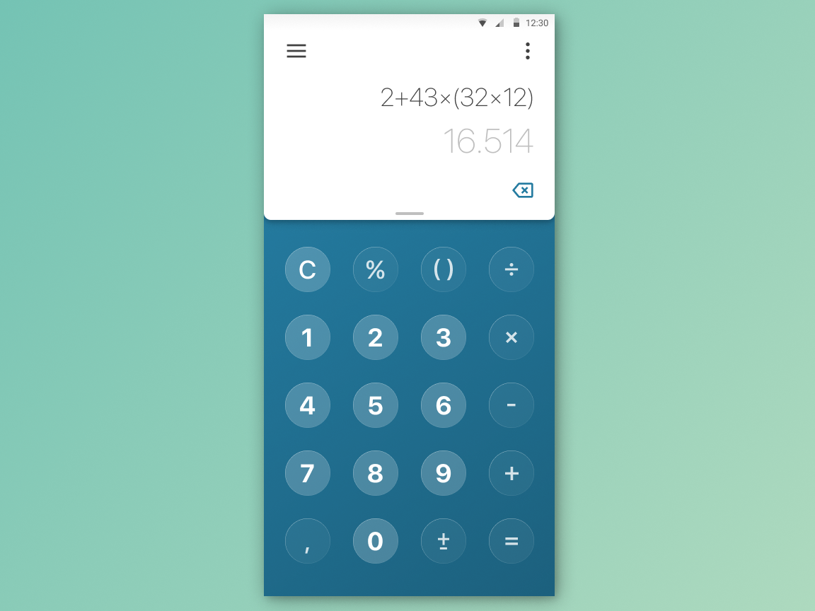 simple Calculator by Philliph Fink on Dribbble