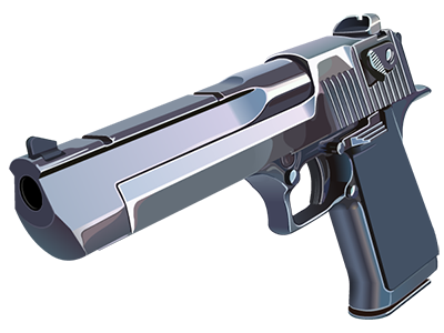 Desert Eagle flash gun illustration vector