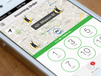 GetTaxi - Driver App ios iphone mobile app taxi ui design