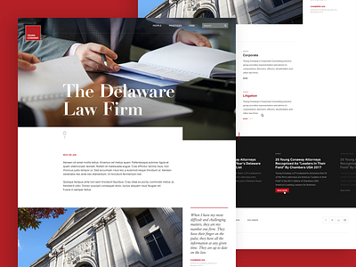Young Conovay Homepage brand homepage law firm minimal ui ux design web webpage