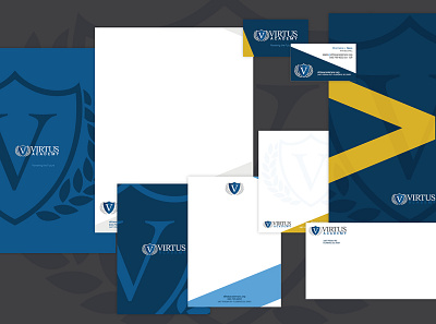 Virtus Academy Identity brand identity logo school