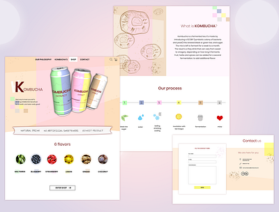 Kombucha drink design designer drink drinks healthy illustration kombucha ui ux web webdesign webdesigns website