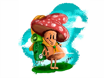 scout mushroom concept art design illustration